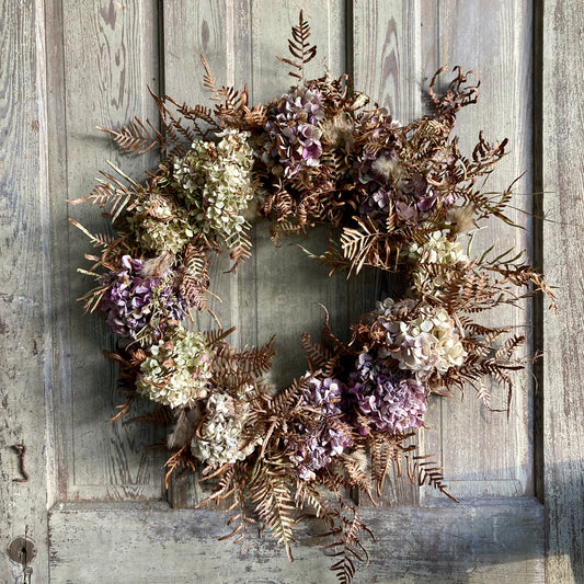 Hydrangea and Bracken Wreath